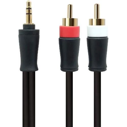 Prise De 3,5 Mm Vers Câble Audio 2rca. Hifi 3,5 Mm 1 Vers 2 Rca Mâle Vers Mâle Audio Connecteur Plaqué Or 1,5 M Câble Audio Blindé.