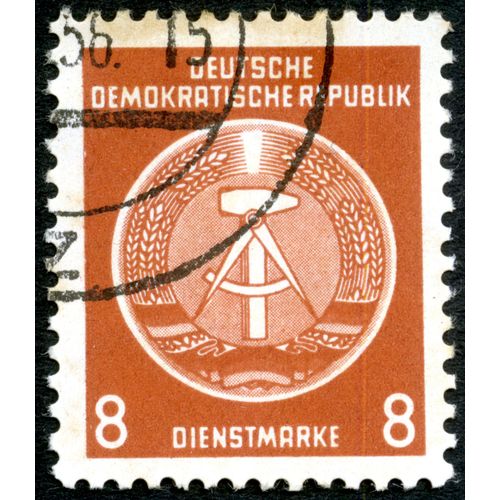 Timbre Oblitéré Deutsche Demokratische Republik, 8, Dienstmarke