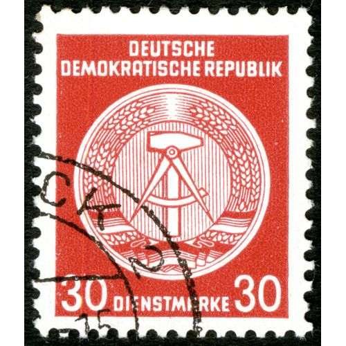 Timbre Oblitéré Deutsche Demokratische Republik, 30, Dienstmarke