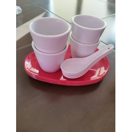 Ensemble 4 Verrines, 4 Cuillères Et 4 Supports Apéro Ou Dessert