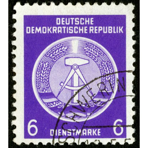 Timbre Oblitéré Deutsche Demokratische Republik, 6, Dienstmarke