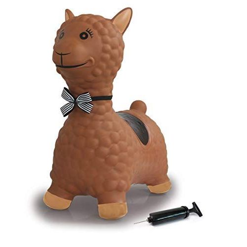 Jamara- Animal Sauteur Lama Rose Avec Pompe Jusqu 50 Kg Favorise L Équilibre Et La Motricité Robuste Et Résistant Facile D Entretien 460542 Marron