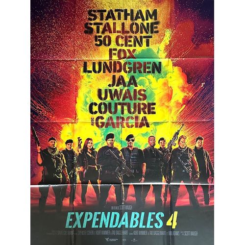Expendables 4 (The Expendables 4) - Véritable Affiche De Cinéma Pliée - Format 120x160 Cm - De Scott Waugh Avec Jason Statham, Sylvester Stallone, 50 Cent, Megan Fox, Dolph Lundgren - 2023