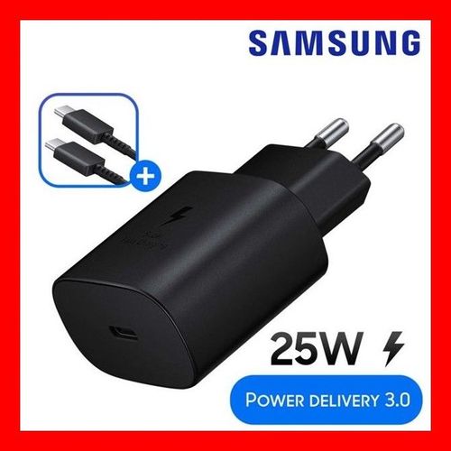 Chargeur Rapide 25W Adaptateur Secteur Avec Câble 100cm Chargeur Origine Pour Samsung Tablette Galaxy Tab A9 / Tab A9+ Plus Noir