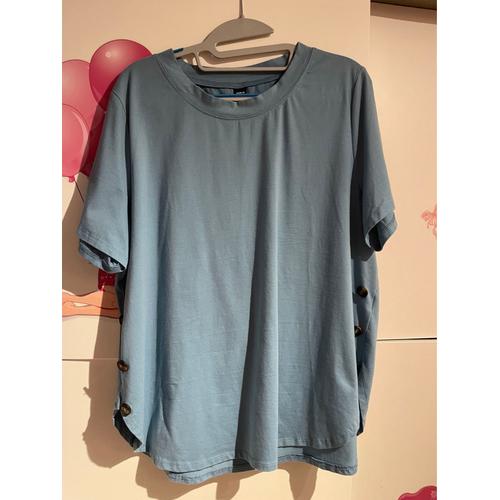 T-Shirt Bleu - Femme Taille Xl - Shein