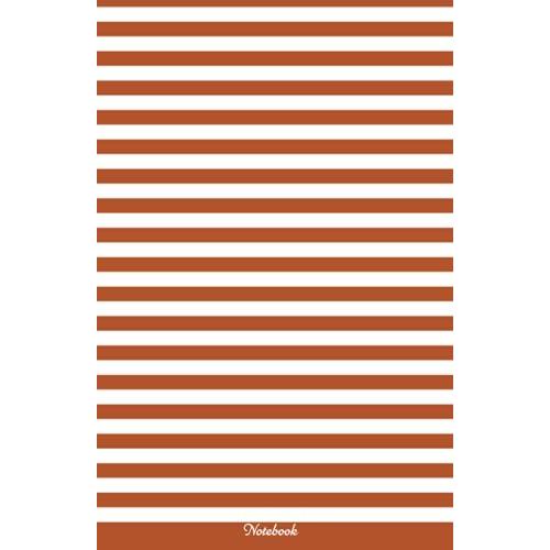 Retro Antique Rust Orange And White Striped Notebook With Lined Interior Pages. Organize Your Life By Color!: Sized For Messenger Bags, Purses, Small ... Air Markets, Retro Living And Antique Stores)