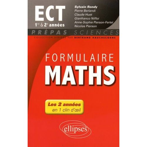 Formulaire Maths Ect 1re & 2e Années