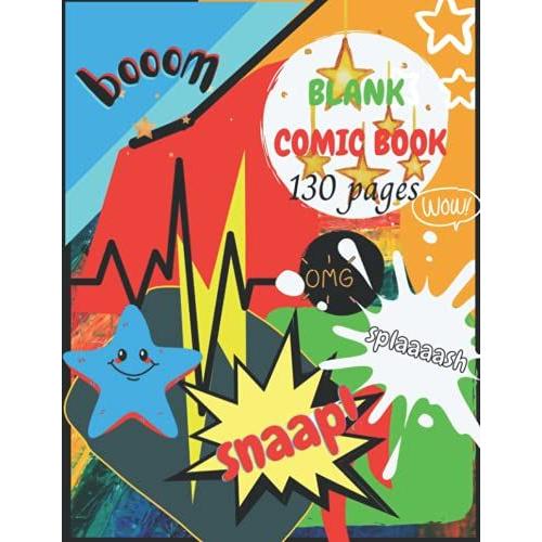 Fanny Blank Comic Book For Kids Gift , Notbook To Drwing And Doodling Comic Strip: Drwing Netbook / Sketch :130 Pages -8.5 X11 In - (21.59 X27.94) Seft Cover Matte Finishe