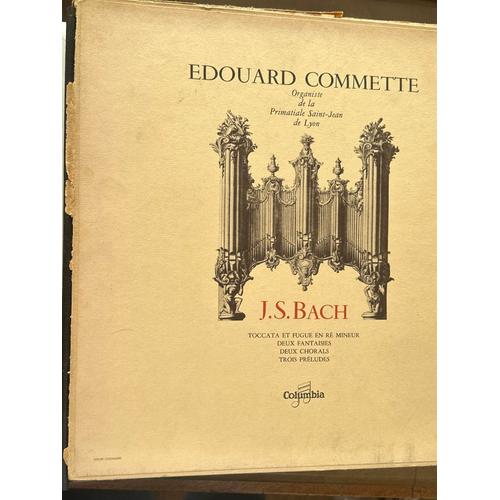 J-S Bach / Edouard Commette Toccata & Fugue Lp Columbia 33 Fcx 497 Orgue Lyon