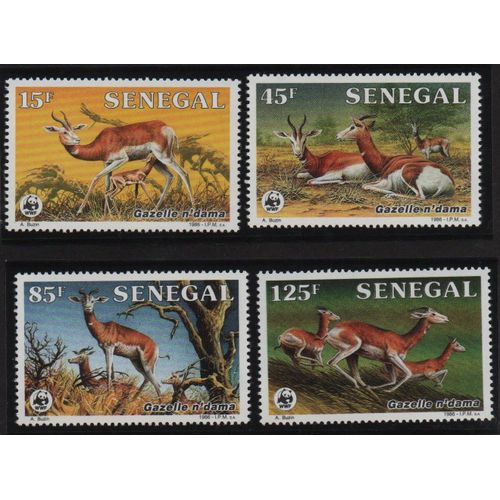Sénégal Timbres Animaux En Voie De Disparition 1986