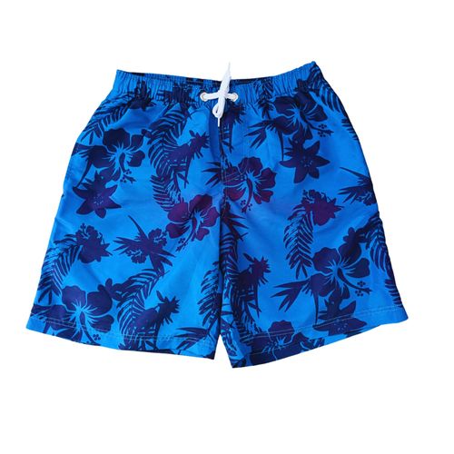 Short De Bain Bleu. Imprime Floral. Up2glide. Polyester. Taille 14 Ans