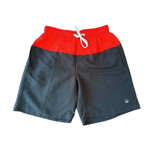 Short De Bain Gris Et Rouge. Up2glide. Polyester. Taille 14 Ans