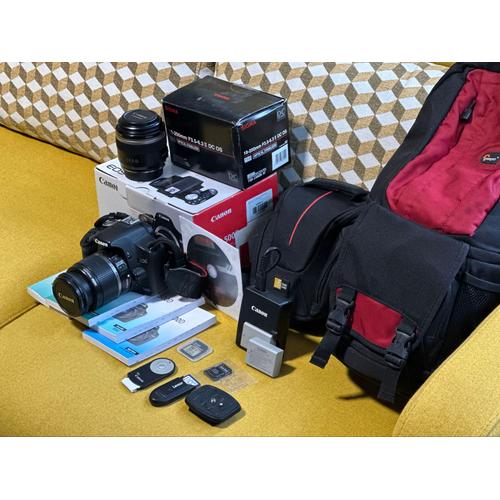 Pack CANON EOS 500D 15.5 mpix + 2 OBJECTIFS + Accessoires