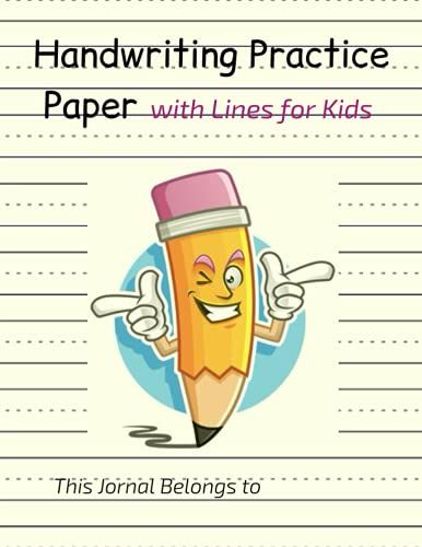 Handwriting Practice Paper With Lines For Kids: Dotted Lines Handwriting Practice Paper For Preschoolers, Students. Kindergarten Writing Paper Book ... Cursive Handwriting Workbook For Kids