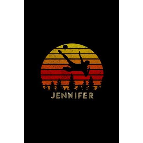 Jennifer Name Gift Personalized Football Notebook Planner, Checklist Journal For Soccer Sport Lovers: Planner, A Blank, Bill, Over 110 Pages, A5, To-Do List, Mom, 6x9 Inch, 5.24 X 22.86 Cm, Gym