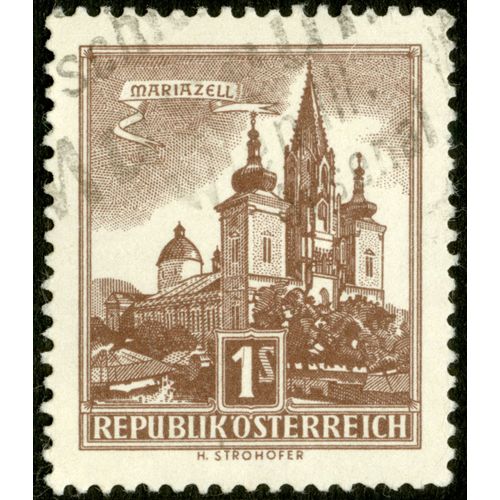 Timbre Oblitéré Republik Osterreich, 1 S, Mariazell, Strohofer