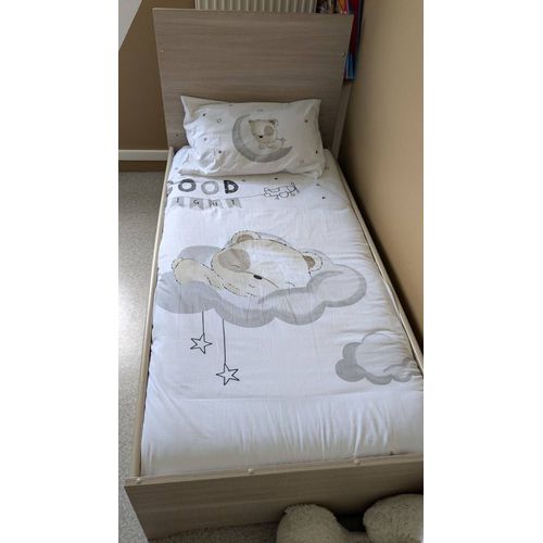 Lit Évolutif 70x140 Avec Matelas Et Coffre De Rangement En Dessous