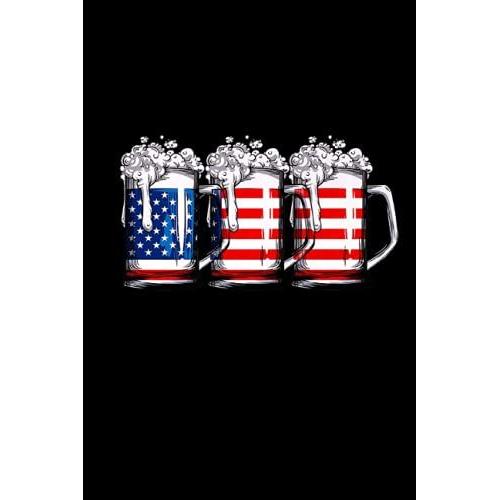 Beer American Flag T 4th Of July Men Women Merica Usa Premium Lined Notebook: Independence Day Themed Blank Notebook Journal For Writing Note Diary