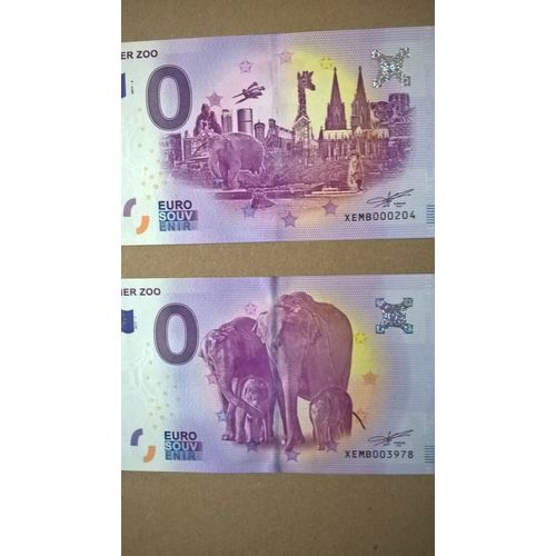 Billets 0 Euro Zoo Kolner 2017 1+2 Neufs