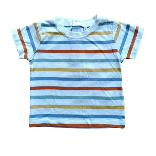 T Shirt A Rayures Multicolore. Coton. 6 Mois