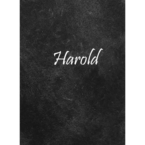 Harold: Personalized Name Notebook | Wide Ruled Paper Notebook Journal | For Teens Kids Students Girls| For Home School College | 8.5x11 Inch 160pages