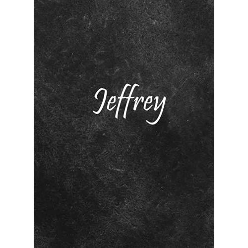 Jeffrey: Personalized Name Notebook | Wide Ruled Paper Notebook Journal | For Teens Kids Students Girls| For Home School College | 8.5x11 Inch 160pages