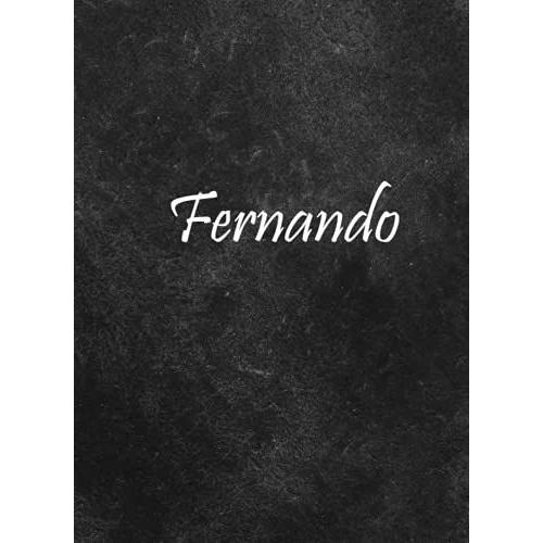 Fernando: Personalized Name Notebook | Wide Ruled Paper Notebook Journal | For Teens Kids Students Girls| For Home School College | 8.5x11 Inch 160pages