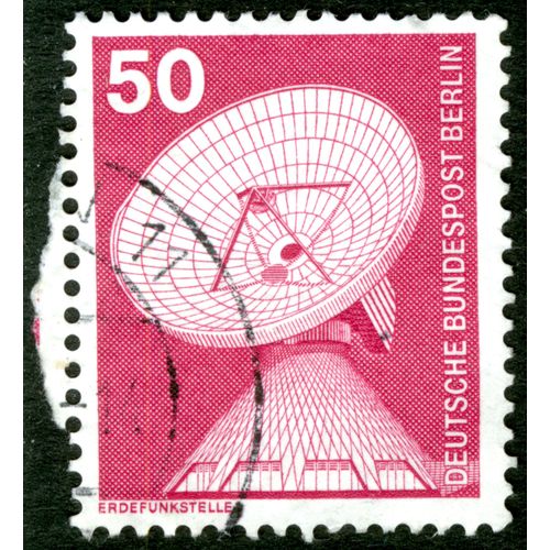 Timbre Oblitéré Deutsche Bundespost, Erdefunkstelle, 50