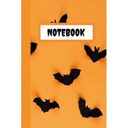 Notebook: Halloween Bats Blank Lined Notebook Journal
