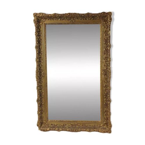 Grand Miroir Dor Style Baroque Cadre Dor Fleurs daposAcanthe 110cm dore