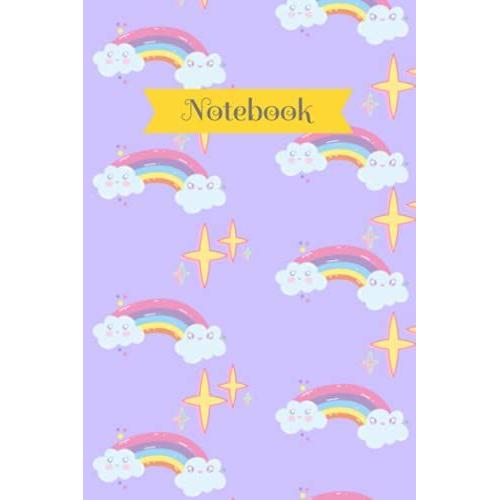 Notebook: Rainbow Stars College Ruled Line 150 Pages 6" X 11"