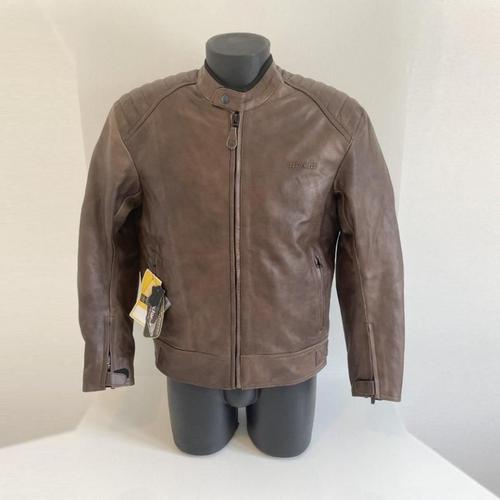 Blouson Veste Moto Homme Nexone Cuir Giorgio Marron Taille 4xl Homologué Ce Neuf