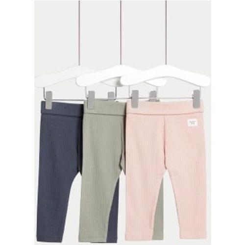 Lot De 3 Leggings En Coton Côtelé (Jusqu'au 3 Ans) - Multicolore