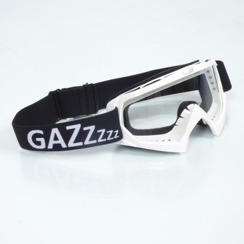 Lunette Masque De Moto Quad Blanc Gaz Pour Casque Cross Enduro Tout Terrain
