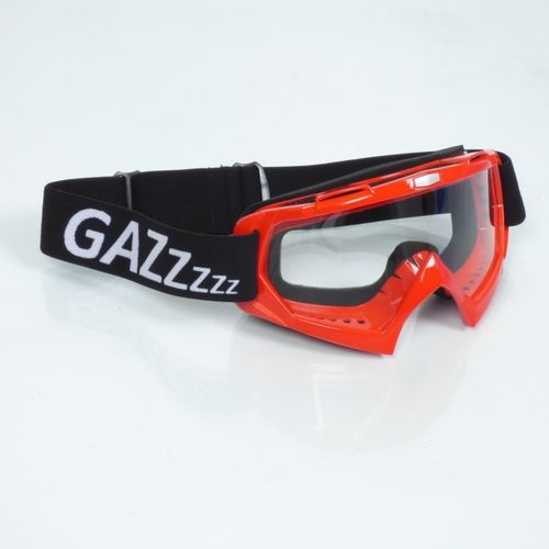 Lunette Masque De Moto Quad Rouge Gaz Pour Casque Cross Enduro Tout Terrain