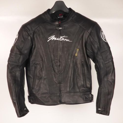 Blouson Pour Moto Cuir Route Mitsou Taille Xxl Homologué Ce Super Sport Noir/Blanc