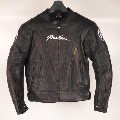 Blouson Pour Moto Cuir Route Mitsou Taille Xl Homologué Ce Super Sport Noir/Blanc