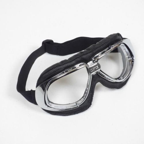 Lunette Aviateur Chromé Et Noir Stormer Look Rétro, Vintage Pour Casque Bol Jet Moto Ou Voiture