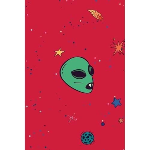 Alien Illustration : Alien Notebook Gift: Alien Illustration Gift Lined Notebook Journal Diary Gift, 110 Blank Pages , 69 Inches , Matte Finish Cover. (Space Dream)