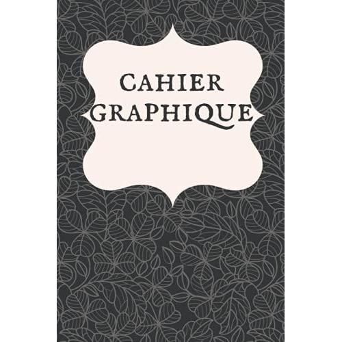 Cahier Graphique: Papier Quadrillé Avec De Grands Carrés De 4 X 4 , Format De Page 6 X 9, Boîtier Papier Doux Noir Avec Un Cercle Blanc, 120 Pages De Quadrant Parfait Pour Les Mathématiques