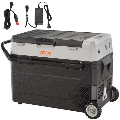 38 L Glacière Électrique Portable - VEVOR - Réfrigérateur de Voiture Double Zone - 0,708 kW.h -20 °C à 10 °C Réglable