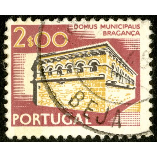Timbre Oblitéré Portugal, Domus Municipalis Bragança, 2s00
