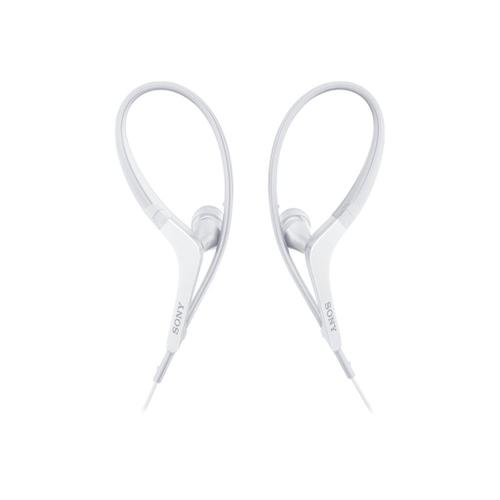 Sony MDR-AS410AP - Sport - écouteurs avec micro - intra-auriculaire - montage sur l'oreille - filaire - jack 3,5mm - blanc