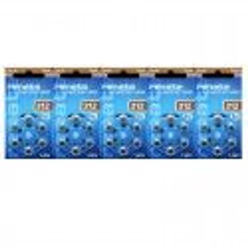 5 Blister de 6 piles auditives RENATA ZA312 ZINC AIR MARRON