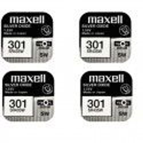 4 piles Maxell 301SR43SW Silver Oxide1,5v