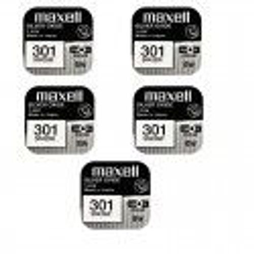 5 piles Maxell 301SR43SW Silver Oxide1,5v