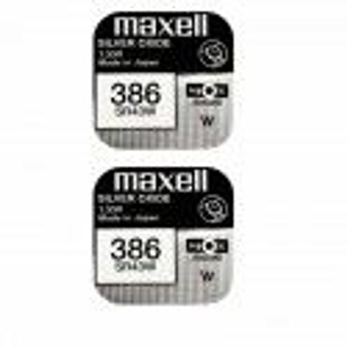 2 piles MAXELL 386 SR43W Silver Oxide 1,55 v
