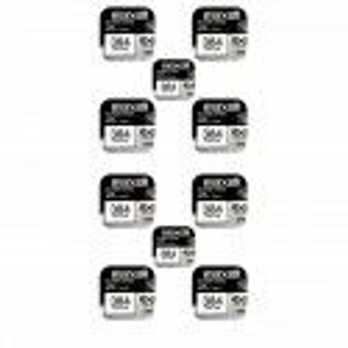 10 Piles Maxell 384 SR41SW Silver Oxide 1,55v