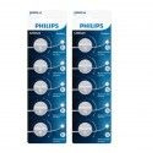 2 X Philips CR2025 blister de 5 piles