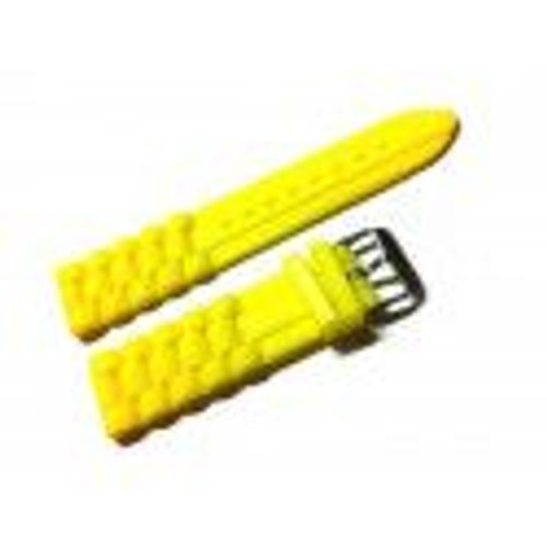 Bracelet De Montre Silicone Jaune 22 Mm -C-3